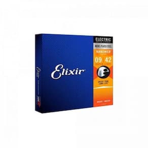 Encordoamento Para Guitarra .009 Super Light Nanoweb Elixir