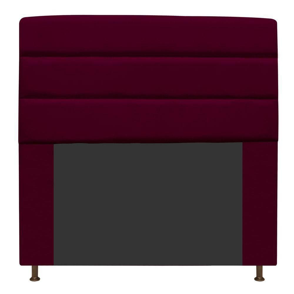 Cabeceira Turim 195 Cm King Size Suede Bordô