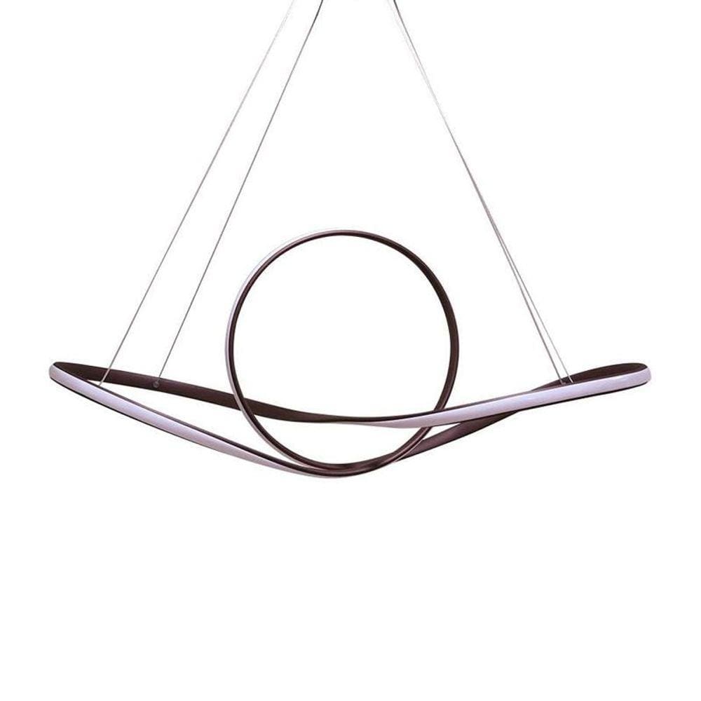 Lustre Pendente Nordecor Wari 2080 Marrom Led Bivolt