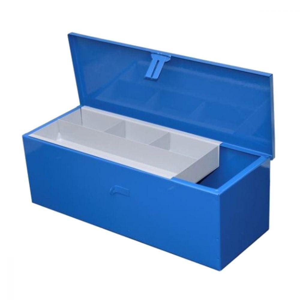 Caixa Ferramenta Baú Com Alça E Suporte Pra Parafusos 35Cm