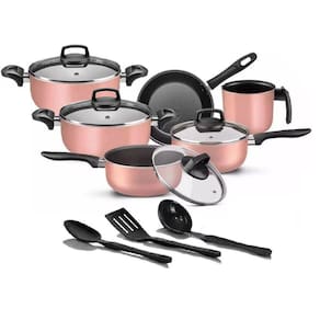 Cojunto De Panelas Antiaderente Rose 09 Pçs Marpal