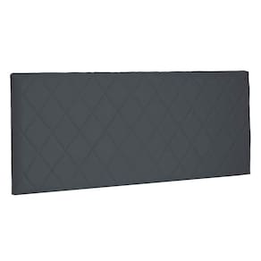 Cabeceira Painel King 1,95m Esmeralda Suede Cinza