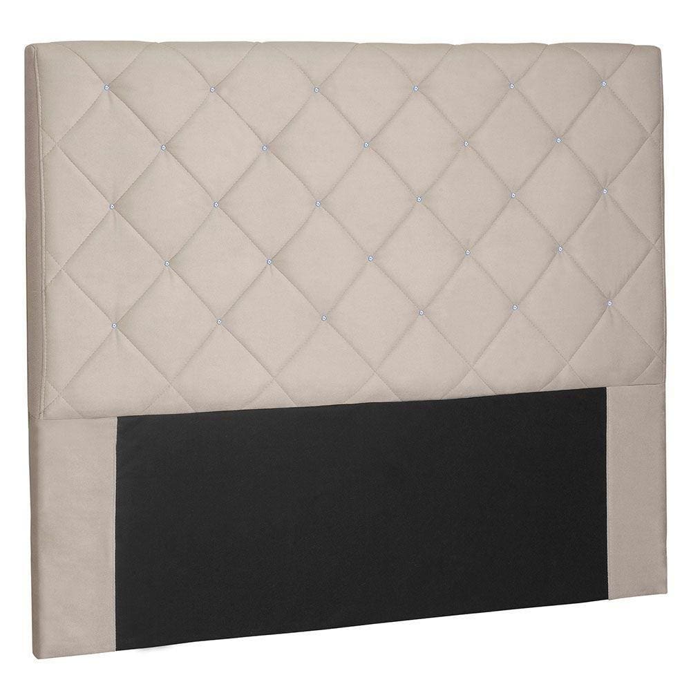 Cabeceira King 1,95m Tânia Suede Bege