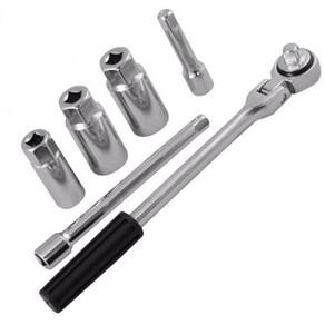 Kit Chave De Vela C Catraca Extensão E Soquete 16 18 E 21 Mm