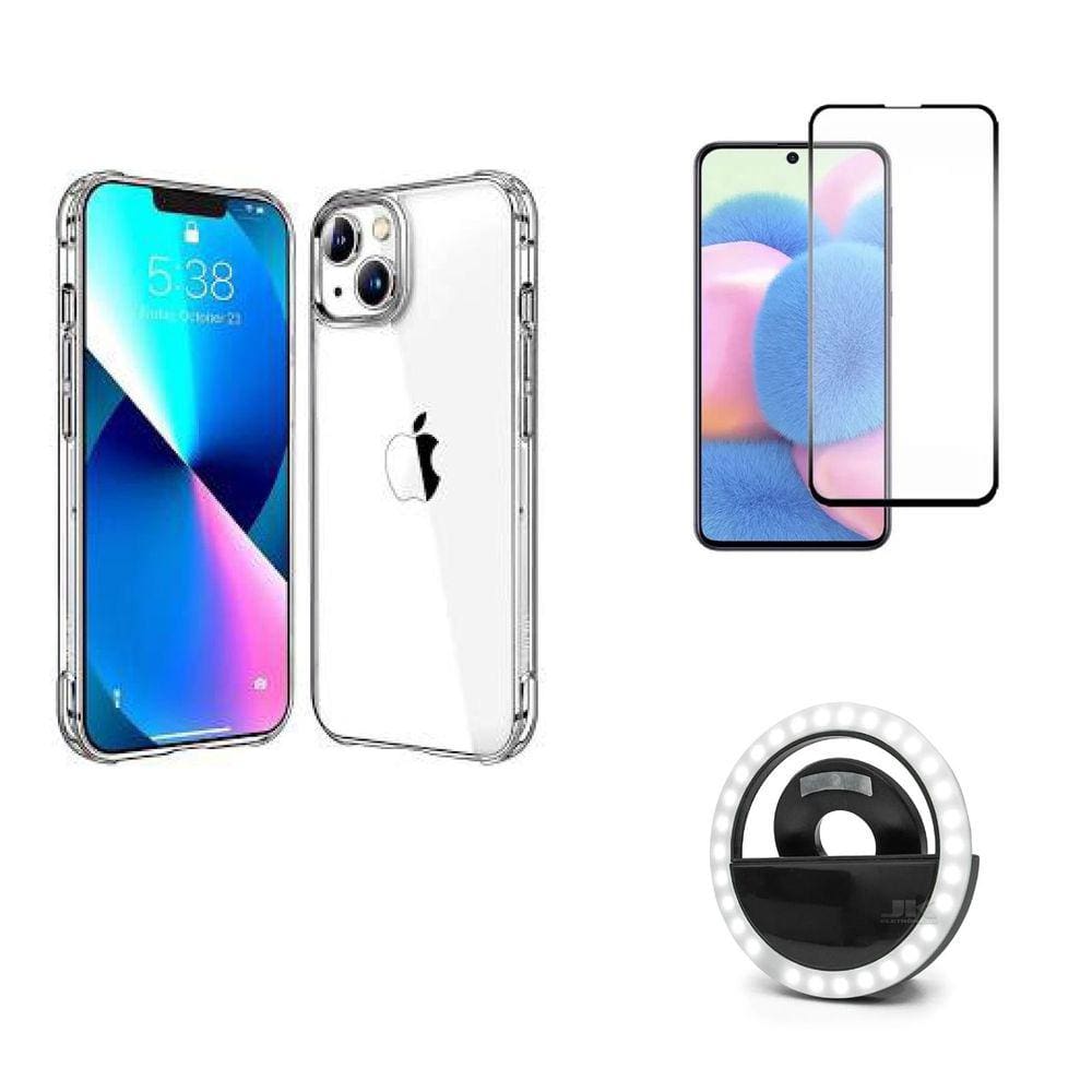 Kit Flash Selfie ÍPhone 13 + Capa + Pelicula De Vidro 3D