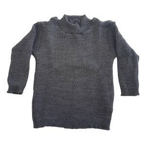 Blusa Básica Cacharrel de Tricô Cinza Escuro Tricô Kids