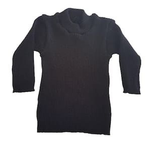 Blusa Básica Cacharrel de Tricô Preto Tricô Kids