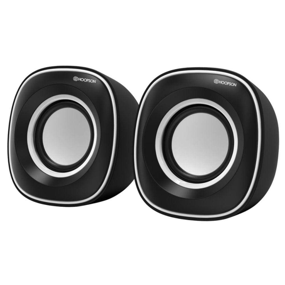 Caixa De Som Usb/P2 Hoopson 5W Rms Cx-Pc020bc Preta/Branca