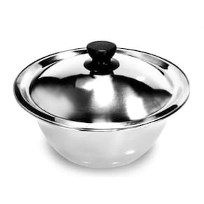 Saladeira Com Tampa Tigela Inox 24cm Kehome