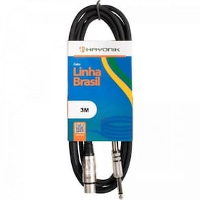 Cabo Para Microfone Linha Brasil Xlr(f) X P10 3m Preto Hayonik