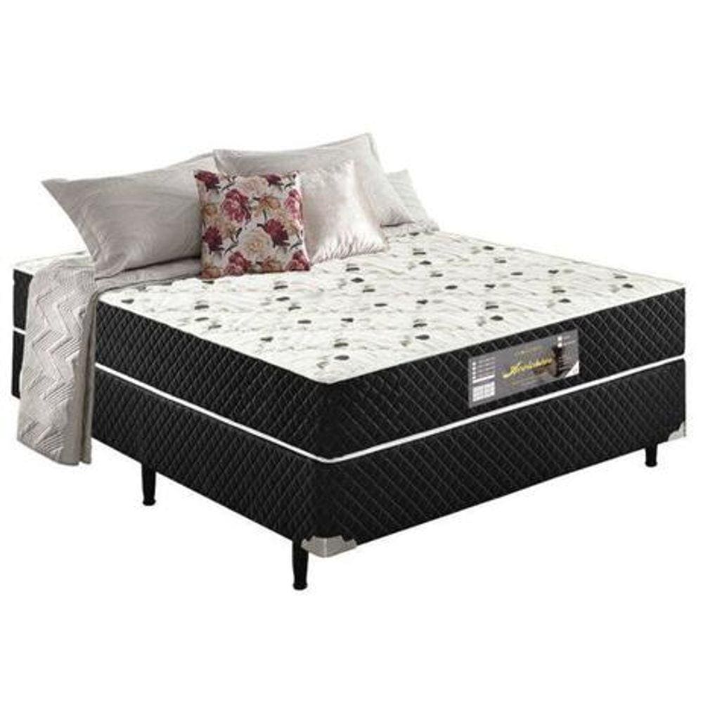 Cama Box Conjugado casal 138x188 Mola Ensacada C/ Borda Perimetral