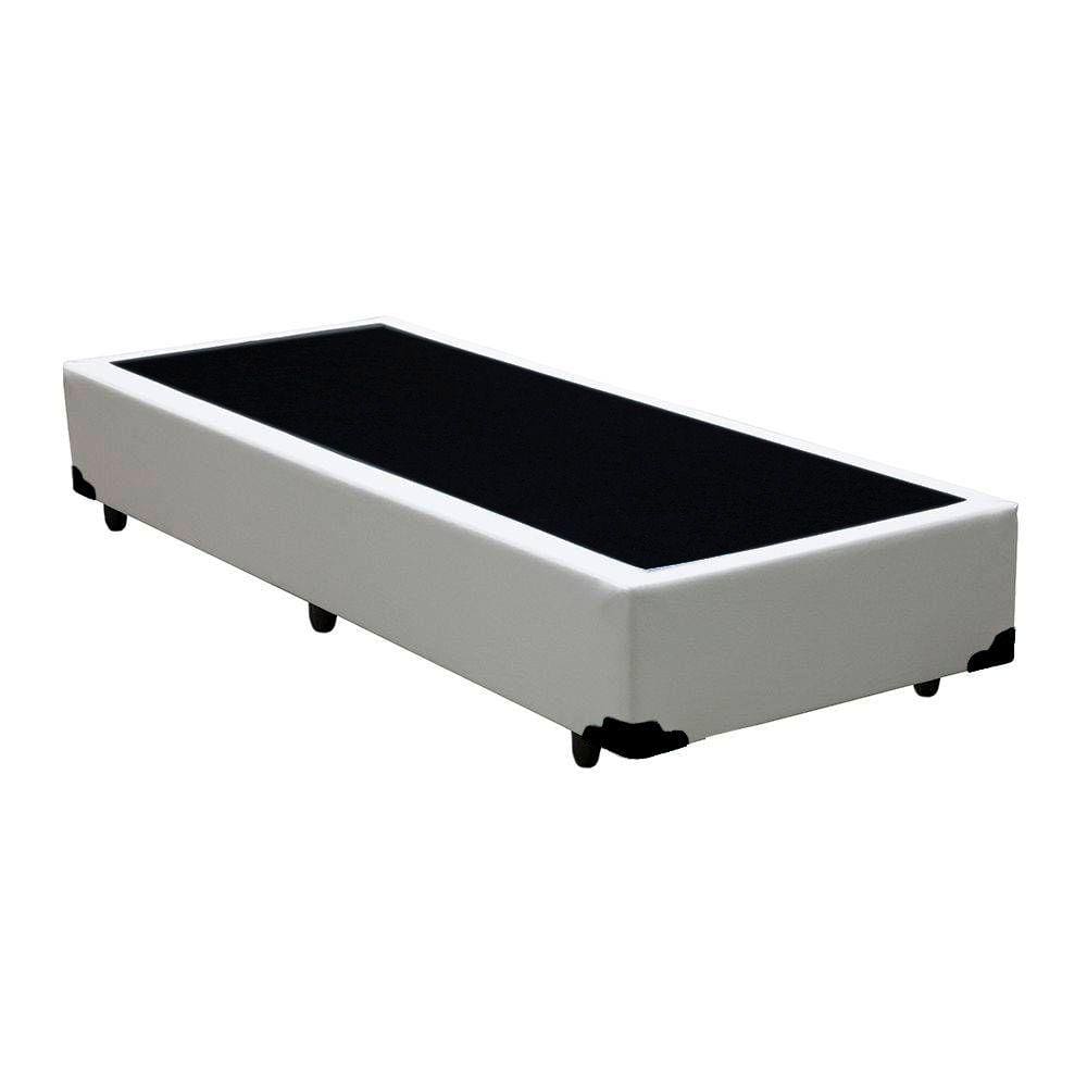 Cama Box Solteiro Acolchões Sintético Branco 40x88x188