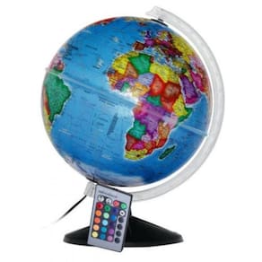 Globo Terrestre 30Cm Prisma Politico Led Base Preta-310450