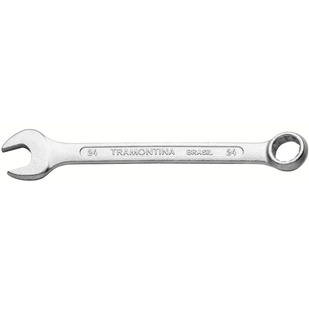 Chave Combinada 24 mm Tramontina Basic com Corpo em Aço Especial Cromado Tramontina
