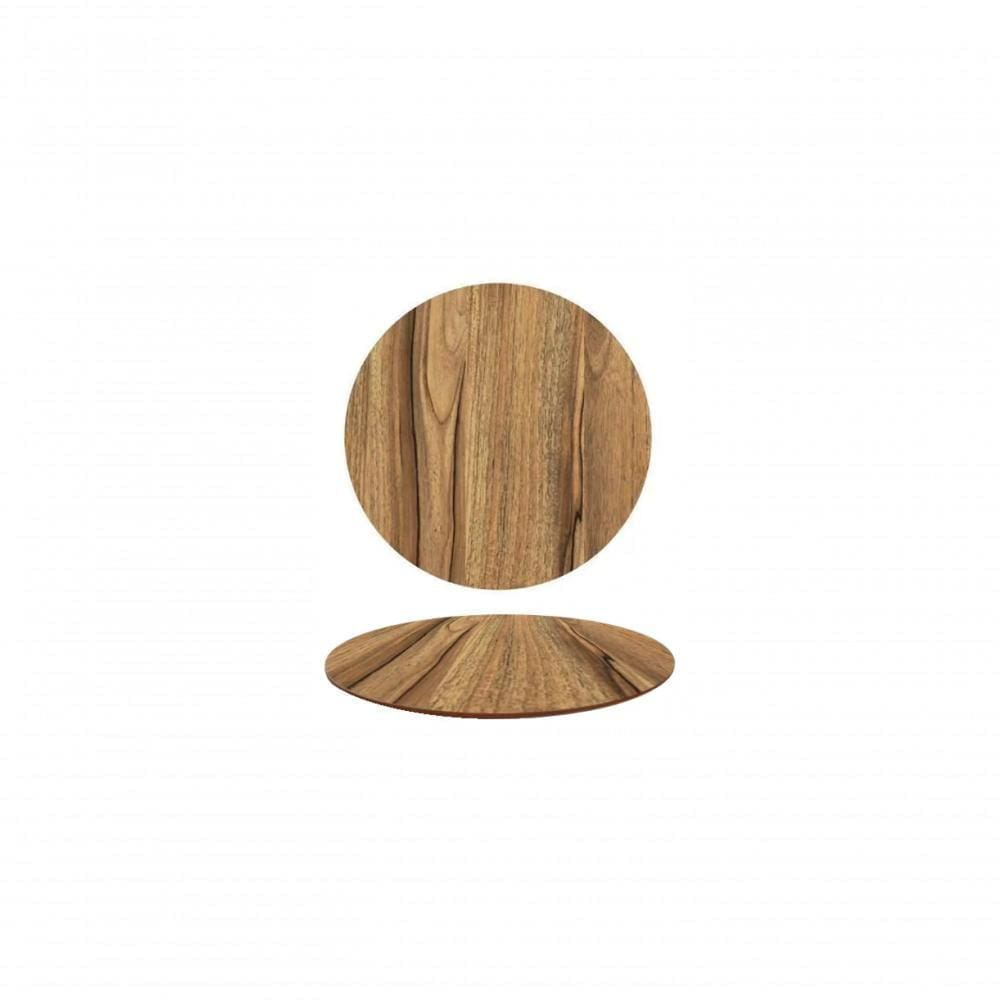Tampo Em Mdf Redondo 110cm - Nogueira Marrom