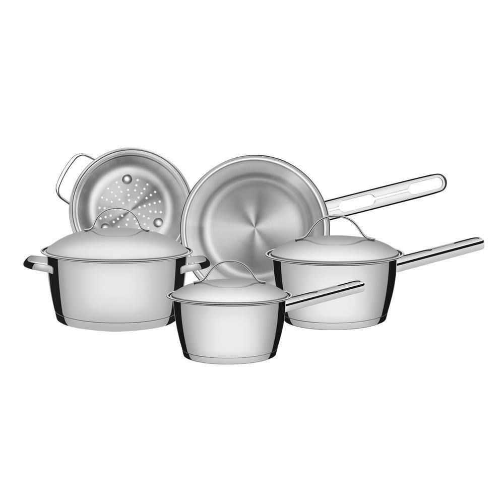 Jogo de Panelas de Aço Inox Tramontina 5 Peças Allegra