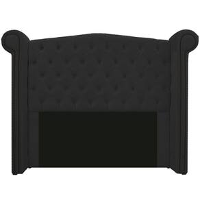 Cabeceira Estofada Veneza 140 Cm Casal Corano Preto