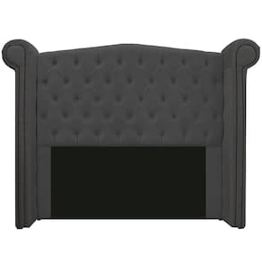 Cabeceira Estofada Veneza 140 Cm Casal Corano Cinza