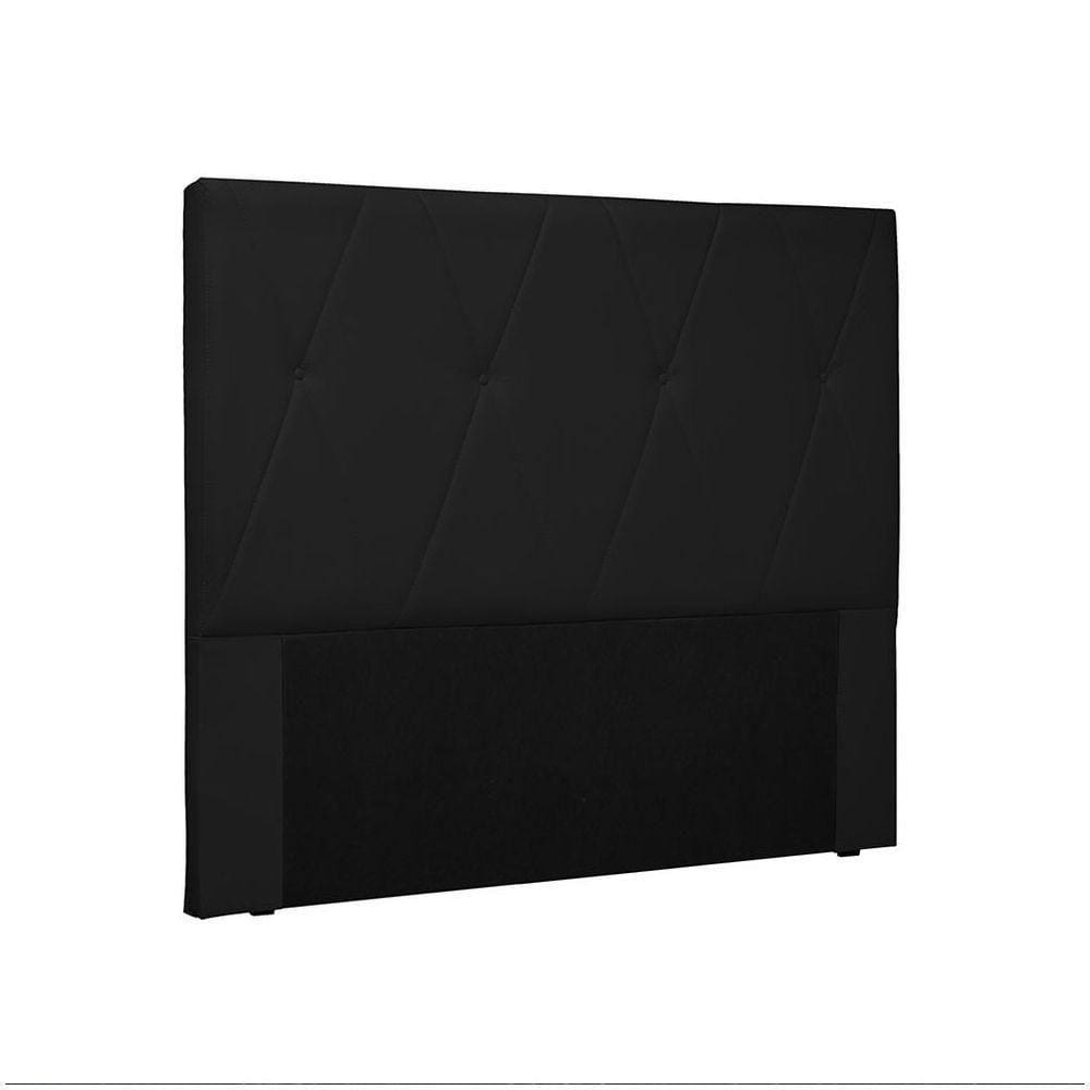 Cabeceira Aquilla Para Cama Box Casal 140 Cm Corino - D`rossi Cor Preto