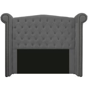 Cabeceira Estofada Veneza 140 Cm Casal Suede Cinza