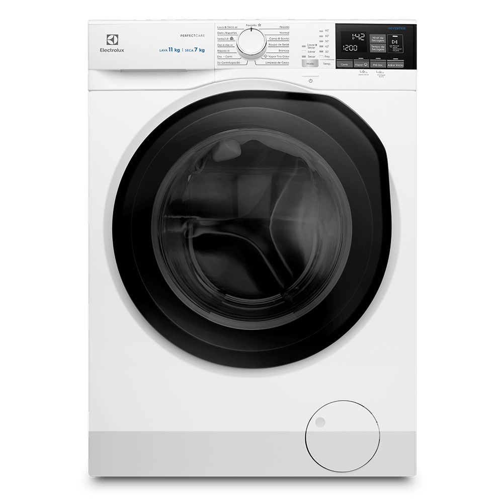 Lava e Seca Electrolux 11 Kg Perfect Care Inverter com Água Quente e Vapor Branca LSP11 – 127 Volts - 110V