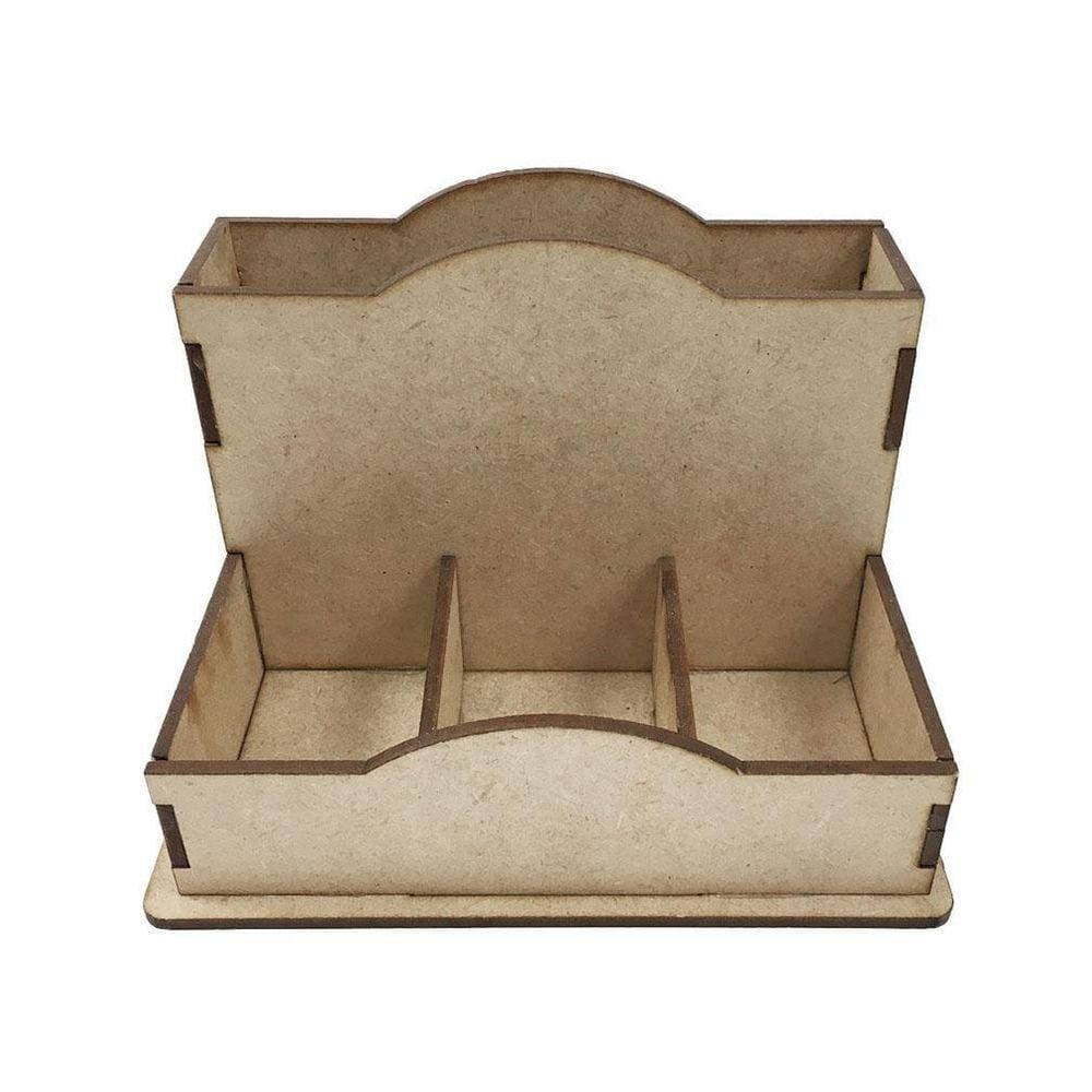 Porta Guardanapo Mdf Restaurante 4 Divisórias 10,5X14X10 Cm