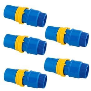 5 Conexões Adaptador Macho Engate Roscável 2 Pol. Azul Pvc