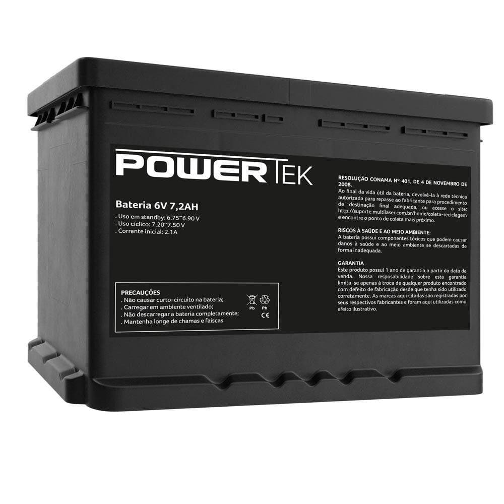 Bateria Multiuso Powertek 6v 7,2ah - En004