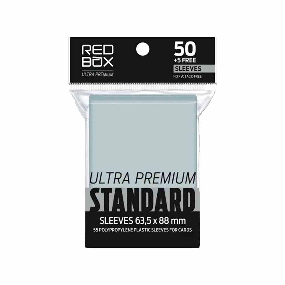 Sleeves Padrão Poker Size Ultra Premium 63,5 X 88mm 50 unidades Buró Red Box
