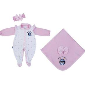 Roupinha Boneca Baby Reborn 5PÇS Touca+Manta Lindo Marrom