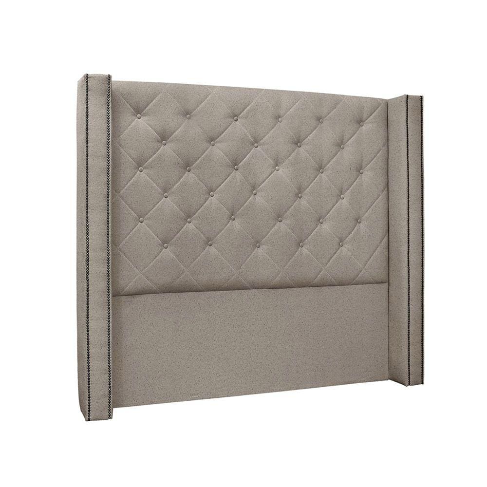 Cabeceira Solteiro 90 cm Vicenza Linho Rustico Areia - SSX Multicoisas
