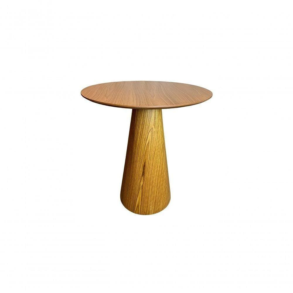 Mesa De Jantar Cone 70cm Base Madeira Freijó Tampo Freijó Marrom