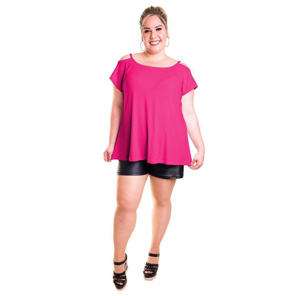 Blusa Bata Manga Curta com Alça Fina
