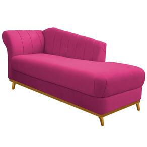 Recamier Vanessa 185cm Lado Direito Suede Pink Doce Sonho