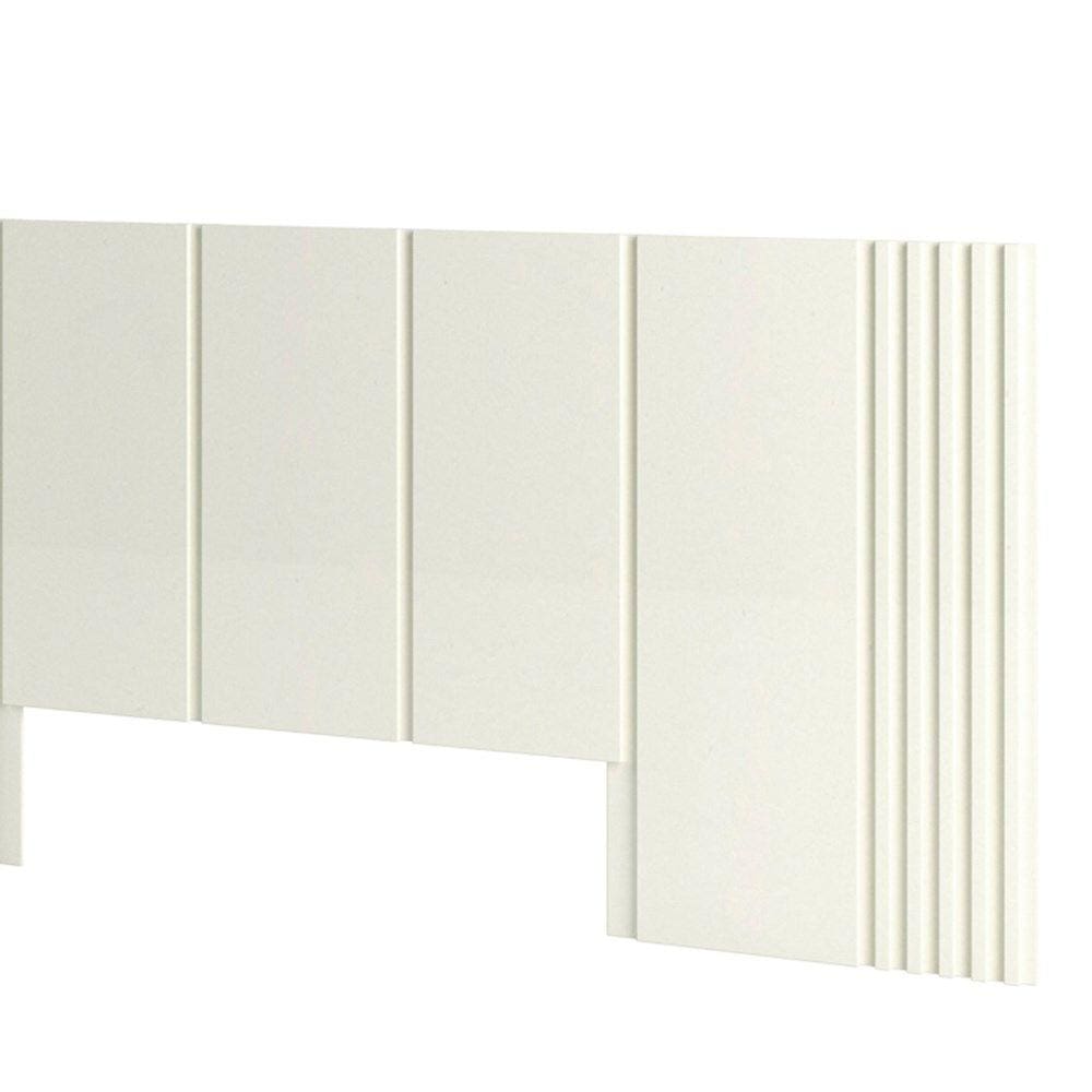 Cabeceira de Madeira para Cama Box Casal 300cm 100% MDF TW185 Off White - Dalla Costa