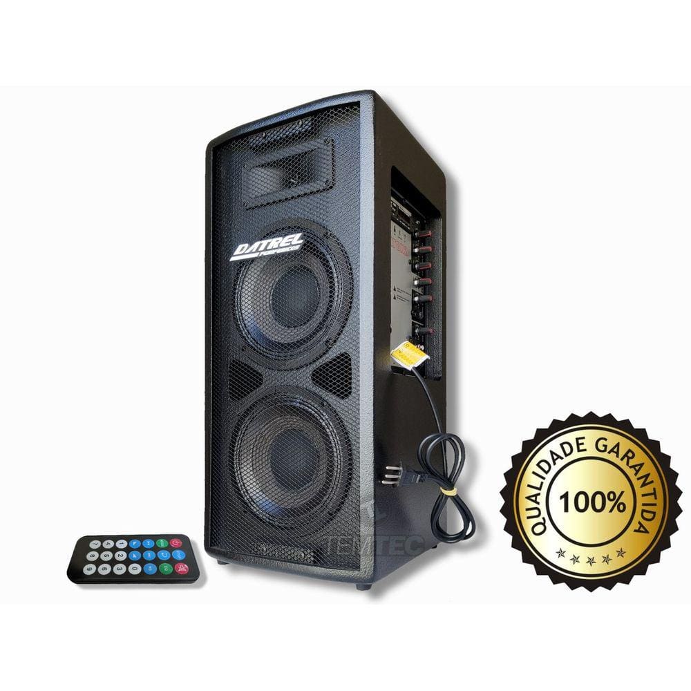 Caixa De Som Ativa Dupla 250W Datrel Bluetooth Profissional