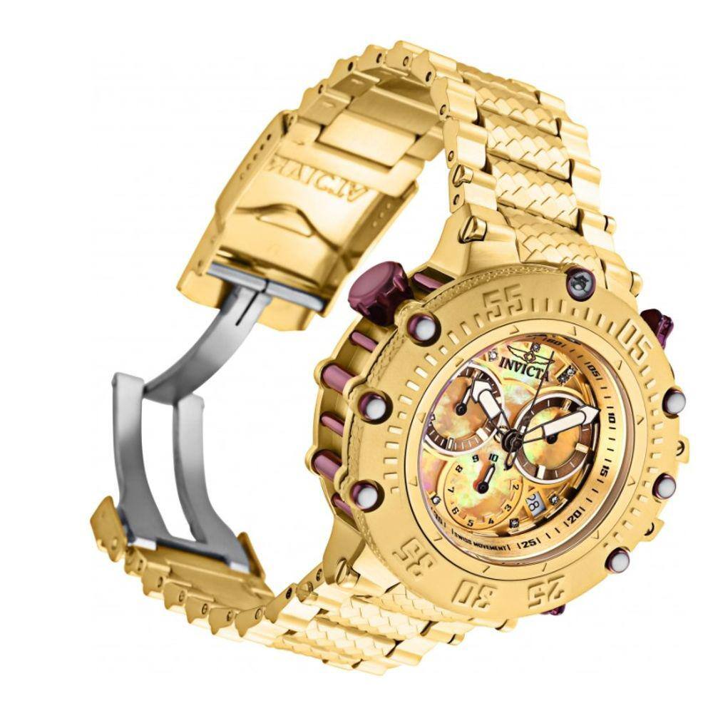 invicta feminino dourado