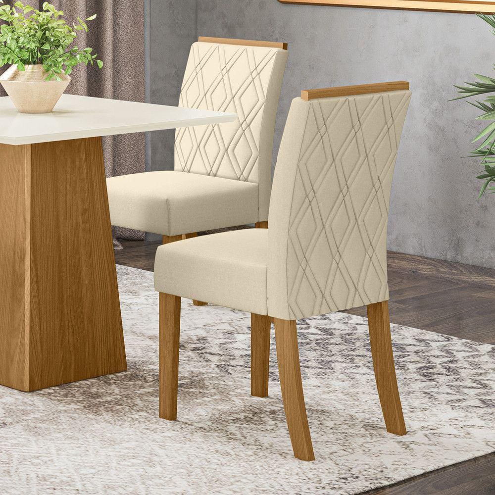 Conjunto de 02 Cadeiras Estofadas Melissa Henn