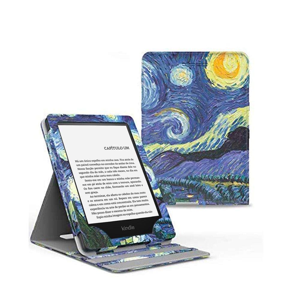 Capa Novo Kindle Paperwhite 11ª geração - 2021 tela 6,8” WB Vertical Silicone Flexível Sensor Magnético