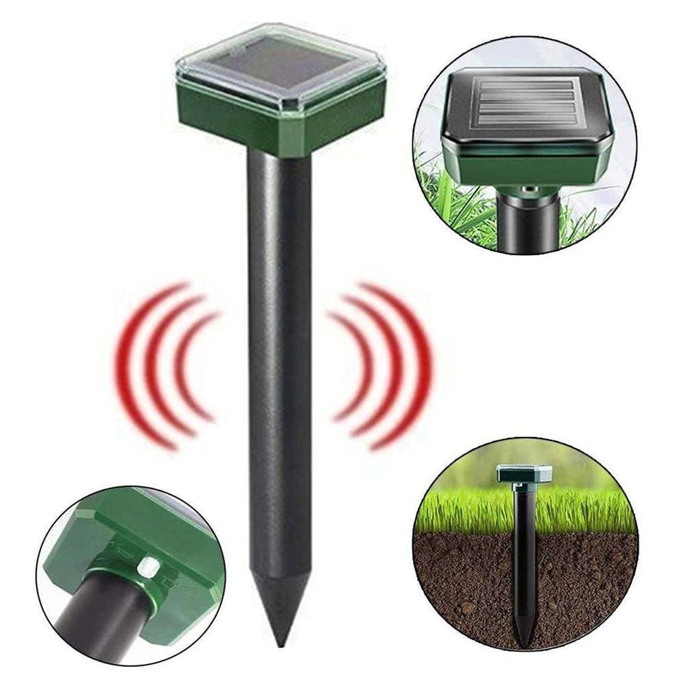 Repelente Solar Ultrassonico Pragas Roedores Cobra Rato Jardim Quintal Externo