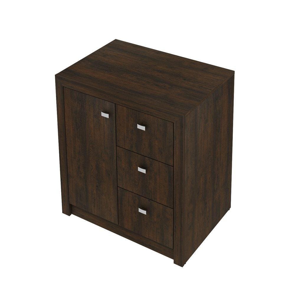 Armário 03 Gavetas e 01 Porta para Home Office ME4111 Rústico - Tecno Mobili