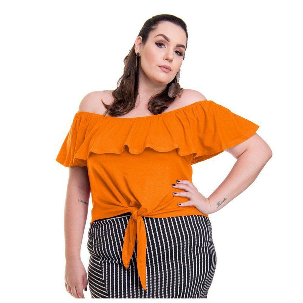 Blusa Cigana Com Babado De Amarração