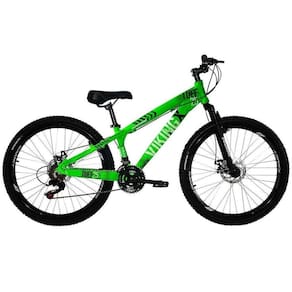 Bicicleta Aro 26 Freio Disco Cambios Importados Verde Neon