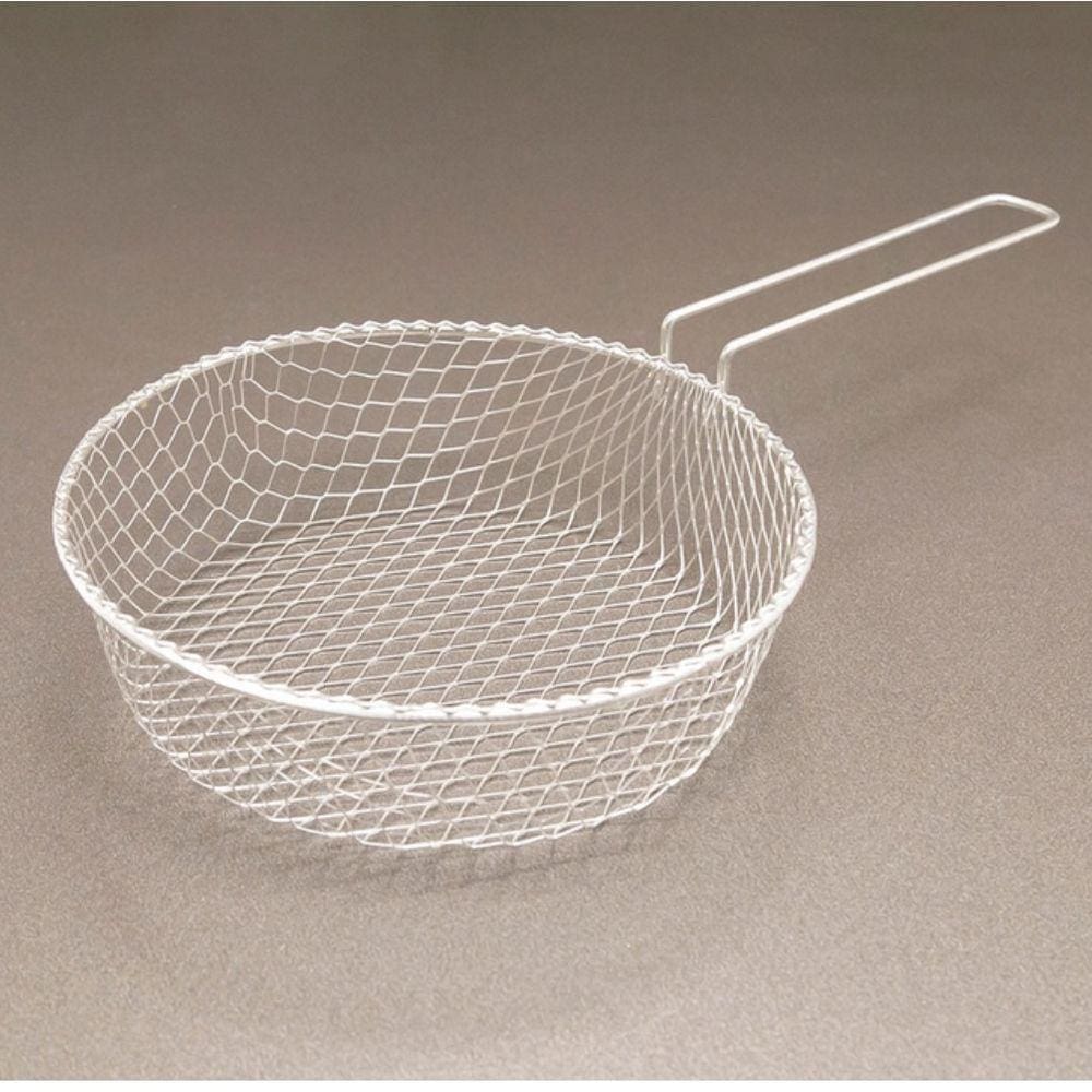 Cesto Aramado Em Inox Para Fritura De Batata e Salgados 24cm