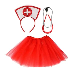 Fantasia Enfermeira Kit Médica Carnaval Profissão Doutora Halloween