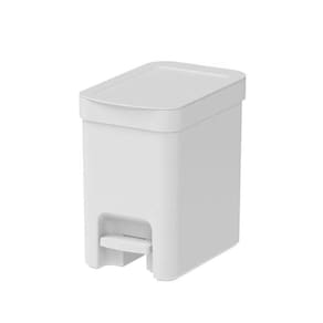 Lixeira Com Pedal 6 Litros Porta Cesto De Lixo Plástica Banheiro Cozinha Trium - LX 4000 Ou