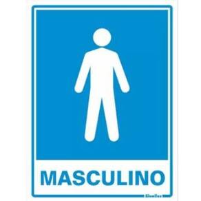 Placa Sinaliz 15 X 20cm - Sanitario Masc 220ad