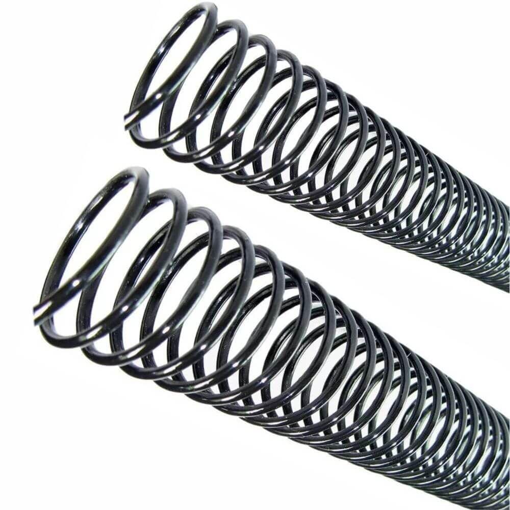 Espiral para Encadernação Preto 17 mm para 100 folhas 100un