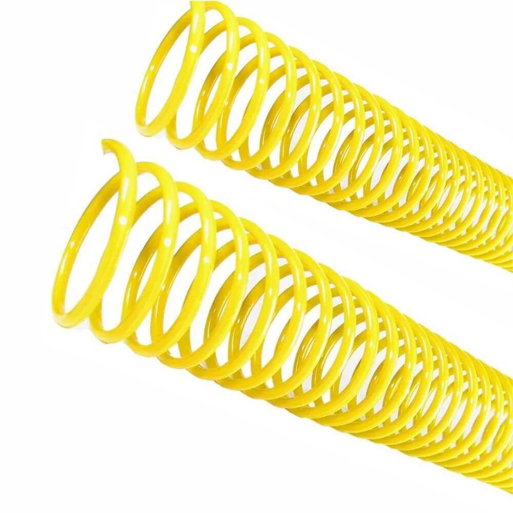 Espiral para Encadernação Amarelo 09 mm para 50 folhas 100un
