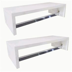 Kit 2 Cabideiro Parede Branco Bebê 60cm